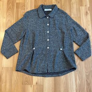 Vintage Willow Button Down Black White Women’s Shirt Small